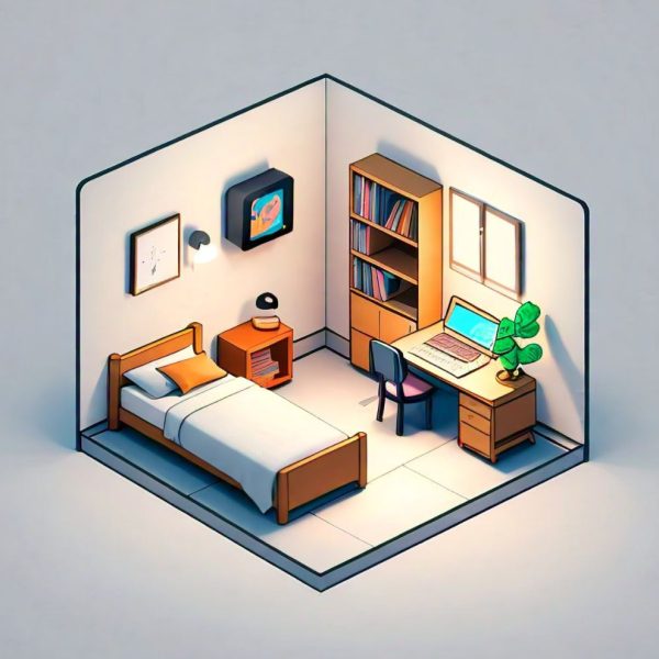 Single room clipart